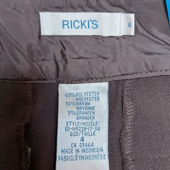 Ricki’s BROWN Universal Miracle Mid Rise Bootcut Trouser Pants Size 4 - Picture 9 of 10